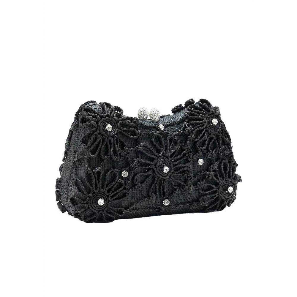 NEW EMM KUO women's gustavia clutch in black